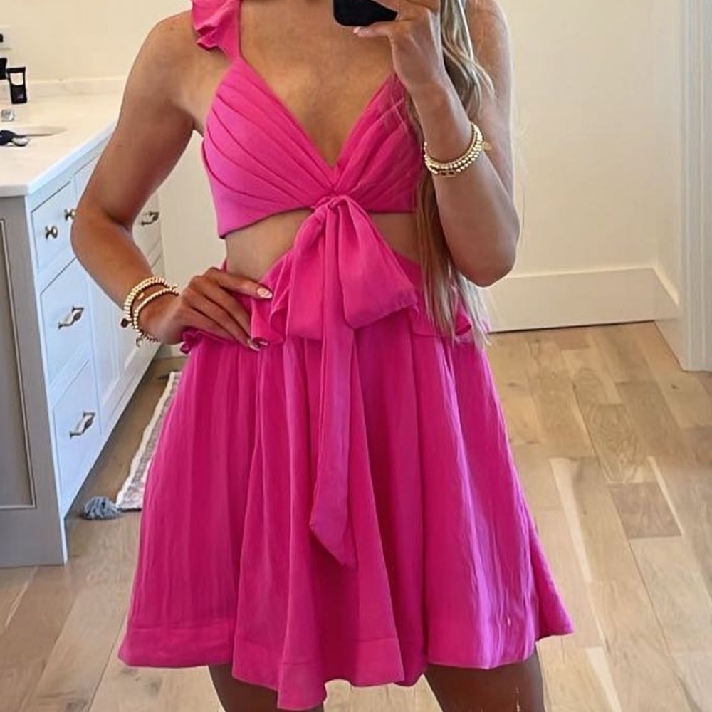 pink mini dress